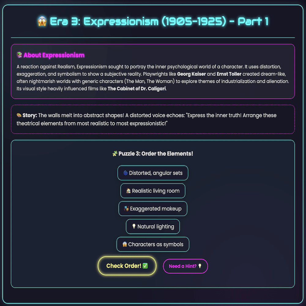 Modern Theatre Escape Room