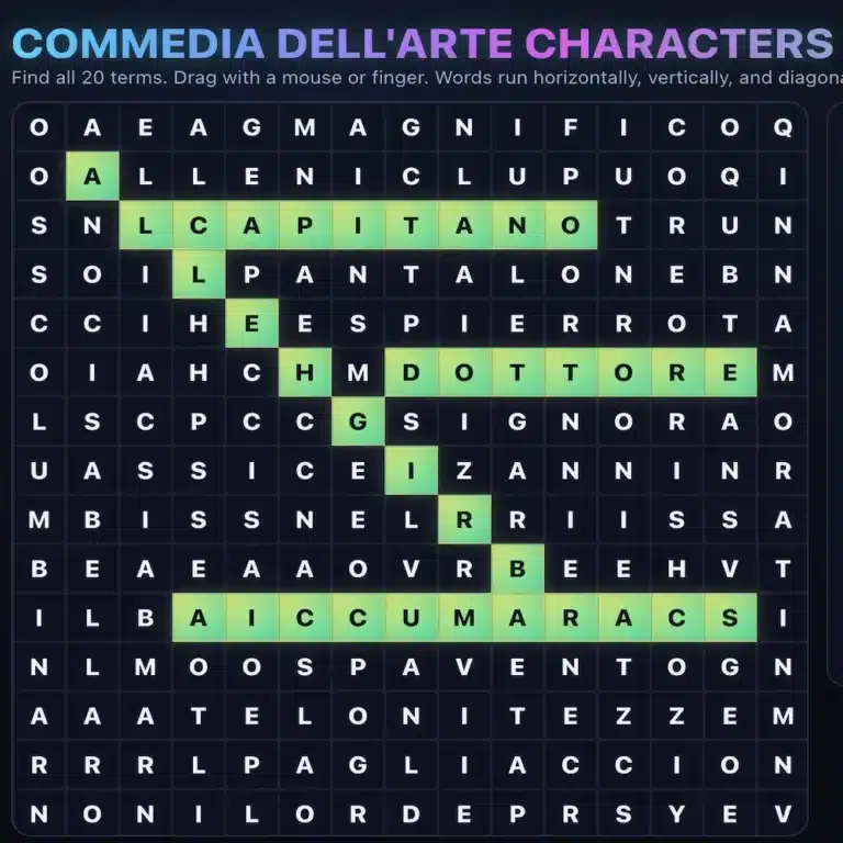 Commedia dell'arte Characters