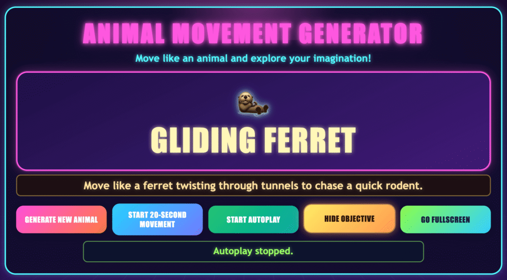 Animal Movement Generator For Drama