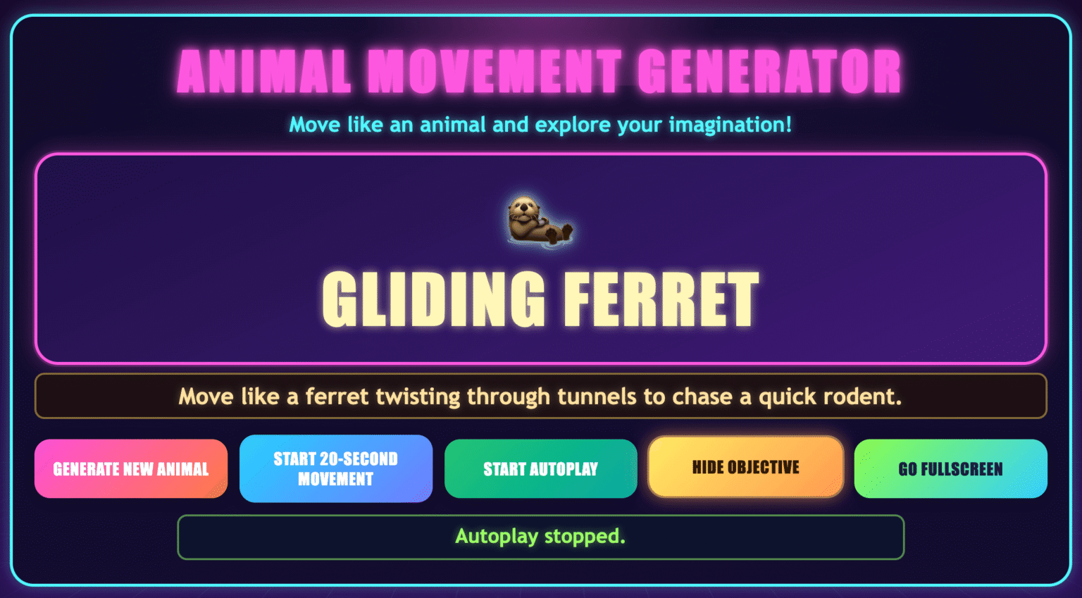 Animal Movement Generator For Drama