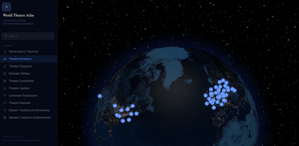World Theatre Atlas - 3D Globe