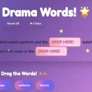 Basic Drama Terms Sentence Puzzle #1
