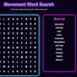 Movement Word Search Puzzle
