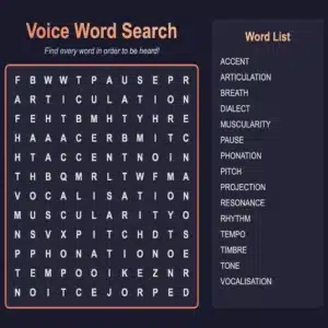 Voice Word Search Puzzle